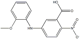 5-[(2-methoxyphenyl)amino]-2-nitrobenzoic acid 구조식 이미지