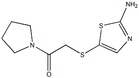 5-[(2-oxo-2-pyrrolidin-1-ylethyl)thio]-1,3-thiazol-2-amine Structure