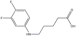 5-[(3,4-difluorophenyl)amino]pentanoic acid Structure