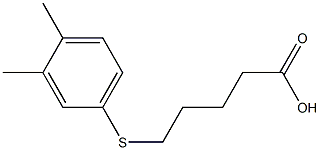 5-[(3,4-dimethylphenyl)sulfanyl]pentanoic acid Structure