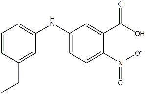 5-[(3-ethylphenyl)amino]-2-nitrobenzoic acid 구조식 이미지