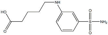 5-[(3-sulfamoylphenyl)amino]pentanoic acid Structure