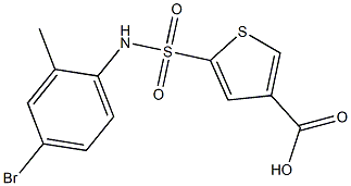 5-[(4-bromo-2-methylphenyl)sulfamoyl]thiophene-3-carboxylic acid 구조식 이미지