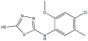 5-[(4-chloro-2-methoxy-5-methylphenyl)amino]-1,3,4-thiadiazole-2-thiol Structure