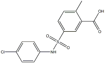 5-[(4-chlorophenyl)sulfamoyl]-2-methylbenzoic acid 구조식 이미지