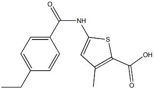 5-[(4-ethylbenzene)amido]-3-methylthiophene-2-carboxylic acid 구조식 이미지