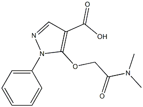 5-[(dimethylcarbamoyl)methoxy]-1-phenyl-1H-pyrazole-4-carboxylic acid 구조식 이미지