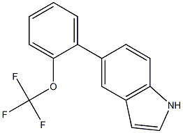 5-[2-(trifluoromethoxy)phenyl]-1H-indole Structure