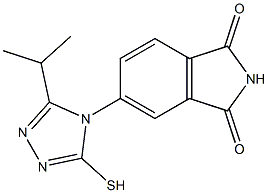 5-[3-(propan-2-yl)-5-sulfanyl-4H-1,2,4-triazol-4-yl]-2,3-dihydro-1H-isoindole-1,3-dione Structure