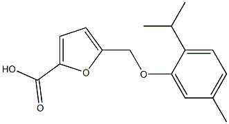 5-[5-methyl-2-(propan-2-yl)phenoxymethyl]furan-2-carboxylic acid Structure