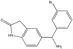 5-[amino(3-bromophenyl)methyl]-2,3-dihydro-1H-indol-2-one 구조식 이미지