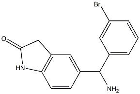 5-[amino(3-bromophenyl)methyl]-2,3-dihydro-1H-indol-2-one Structure