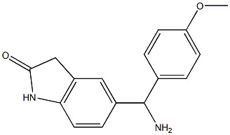 5-[amino(4-methoxyphenyl)methyl]-2,3-dihydro-1H-indol-2-one Structure