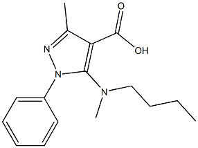 5-[butyl(methyl)amino]-3-methyl-1-phenyl-1H-pyrazole-4-carboxylic acid Structure