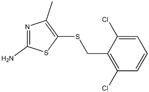 5-{[(2,6-dichlorophenyl)methyl]sulfanyl}-4-methyl-1,3-thiazol-2-amine Structure