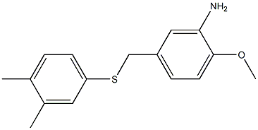 5-{[(3,4-dimethylphenyl)sulfanyl]methyl}-2-methoxyaniline 구조식 이미지