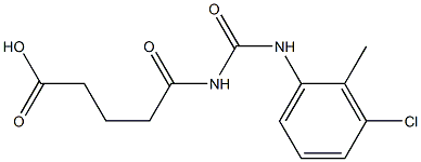 5-{[(3-chloro-2-methylphenyl)carbamoyl]amino}-5-oxopentanoic acid 구조식 이미지