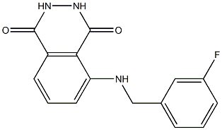 5-{[(3-fluorophenyl)methyl]amino}-1,2,3,4-tetrahydrophthalazine-1,4-dione 구조식 이미지