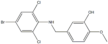 5-{[(4-bromo-2,6-dichlorophenyl)amino]methyl}-2-methoxyphenol 구조식 이미지