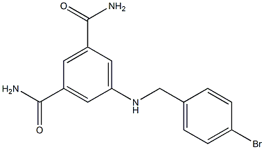 5-{[(4-bromophenyl)methyl]amino}benzene-1,3-dicarboxamide 구조식 이미지