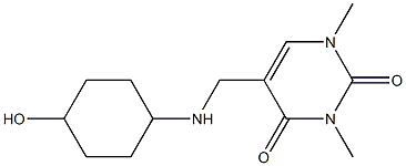 5-{[(4-hydroxycyclohexyl)amino]methyl}-1,3-dimethyl-1,2,3,4-tetrahydropyrimidine-2,4-dione Structure