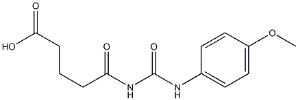 5-{[(4-methoxyphenyl)carbamoyl]amino}-5-oxopentanoic acid 구조식 이미지
