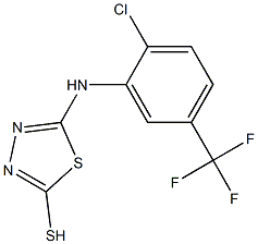 5-{[2-chloro-5-(trifluoromethyl)phenyl]amino}-1,3,4-thiadiazole-2-thiol 구조식 이미지