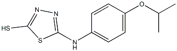 5-{[4-(propan-2-yloxy)phenyl]amino}-1,3,4-thiadiazole-2-thiol 구조식 이미지