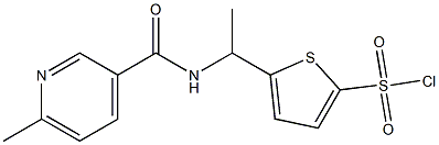 5-{1-[(6-methylpyridin-3-yl)formamido]ethyl}thiophene-2-sulfonyl chloride 구조식 이미지
