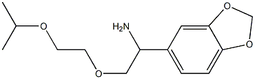 5-{1-amino-2-[2-(propan-2-yloxy)ethoxy]ethyl}-2H-1,3-benzodioxole 구조식 이미지