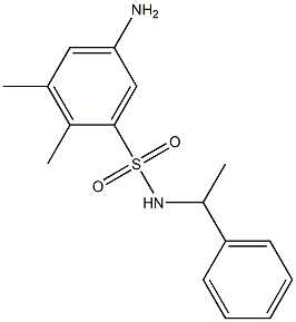 5-amino-2,3-dimethyl-N-(1-phenylethyl)benzene-1-sulfonamide 구조식 이미지