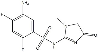 5-amino-2,4-difluoro-N-(1-methyl-4-oxo-4,5-dihydro-1H-imidazol-2-yl)benzene-1-sulfonamide Structure