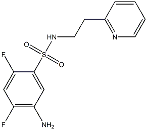 5-amino-2,4-difluoro-N-[2-(pyridin-2-yl)ethyl]benzene-1-sulfonamide 구조식 이미지