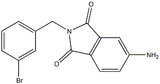 5-amino-2-[(3-bromophenyl)methyl]-2,3-dihydro-1H-isoindole-1,3-dione 구조식 이미지