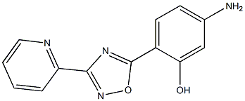 5-amino-2-[3-(pyridin-2-yl)-1,2,4-oxadiazol-5-yl]phenol 구조식 이미지