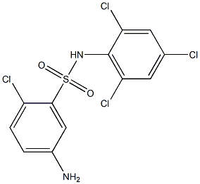 5-amino-2-chloro-N-(2,4,6-trichlorophenyl)benzene-1-sulfonamide 구조식 이미지