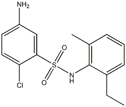 5-amino-2-chloro-N-(2-ethyl-6-methylphenyl)benzene-1-sulfonamide 구조식 이미지