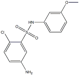 5-amino-2-chloro-N-(3-methoxyphenyl)benzene-1-sulfonamide 구조식 이미지