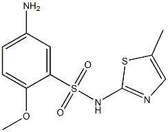 5-amino-2-methoxy-N-(5-methyl-1,3-thiazol-2-yl)benzene-1-sulfonamide 구조식 이미지