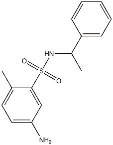 5-amino-2-methyl-N-(1-phenylethyl)benzene-1-sulfonamide Structure