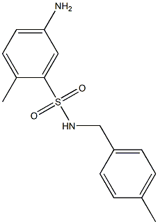 5-amino-2-methyl-N-[(4-methylphenyl)methyl]benzene-1-sulfonamide Structure