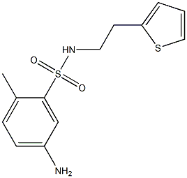 5-amino-2-methyl-N-[2-(thiophen-2-yl)ethyl]benzene-1-sulfonamide 구조식 이미지