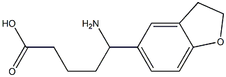 5-amino-5-(2,3-dihydro-1-benzofuran-5-yl)pentanoic acid 구조식 이미지