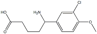 5-amino-5-(3-chloro-4-methoxyphenyl)pentanoic acid 구조식 이미지