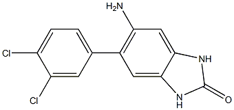 5-amino-6-(3,4-dichlorophenyl)-1,3-dihydro-2H-benzimidazol-2-one Structure