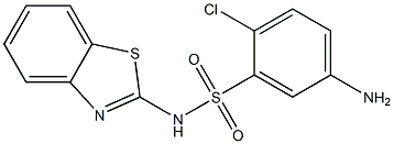 5-amino-N-(1,3-benzothiazol-2-yl)-2-chlorobenzene-1-sulfonamide 구조식 이미지