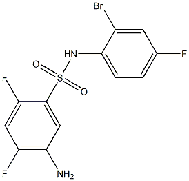 5-amino-N-(2-bromo-4-fluorophenyl)-2,4-difluorobenzene-1-sulfonamide 구조식 이미지