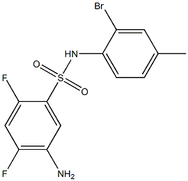 5-amino-N-(2-bromo-4-methylphenyl)-2,4-difluorobenzene-1-sulfonamide 구조식 이미지