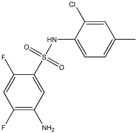 5-amino-N-(2-chloro-4-methylphenyl)-2,4-difluorobenzene-1-sulfonamide Structure