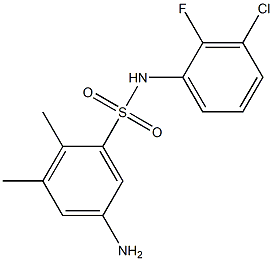5-amino-N-(3-chloro-2-fluorophenyl)-2,3-dimethylbenzene-1-sulfonamide 구조식 이미지